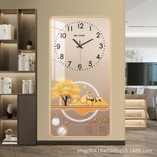 Factory direct batch perpetual calendar clock living room silent with calendar temperature fashion quartz clock non-perforated wall clock