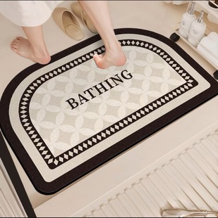 Toilet Floor Mat Bathroom Non-slip Absorbent Toilet Strong Door Toilet Diatom Mud Quick-drying Foot Mat Carpet Bathroom