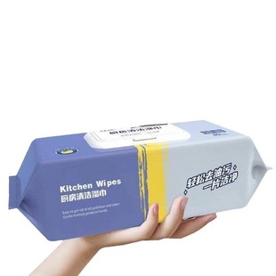 Universal kitchen wipes cleaning artifact large packaging strong degreasing oil removal lampblack machine special wet tissue wholesale