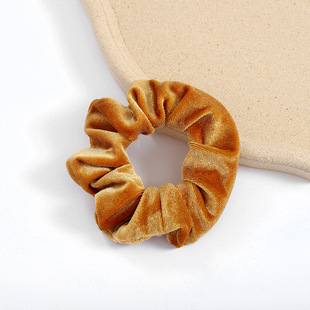 Cross-border European and American Velvet Zipper Colon Hair Ring Velvet Pig Colon Hair Ring Simple Storage Pocket Hair Rope