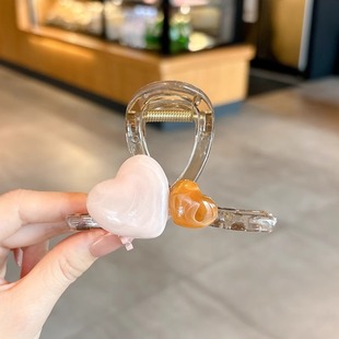 Elegant Jelly Love Grab Clip 2025 New High Sense Shark Clip Elegant Head Hairpin Elegant Hair Accessories