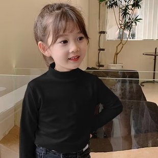 Детская одежда Delong Children сплошной цвет нижняя рубашка детское с длинными рукавами и круглым вырезом для мужчин и женщин с половинным вырезом толстый теплый топ