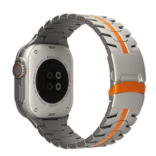 For Apple Watch with Titanium Solid Strap Iwatch Ultra Stainless Steel Iron Man Strap Universal