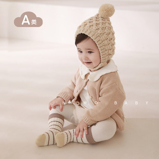 Newborn Baby Socks Autumn and Winter New Thickened Warm Children's Socks College Style Striped Boys and Girls Student Socks