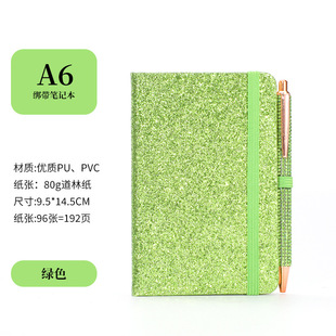 Cross-Border Glitter Strap Notebook Creative Personalized Sequin Notepad Student Exquisite Diary Wholesale