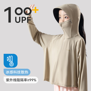 Girls' Sunscreen Clothing 2025 Summer New Style Coat Boy's Ice Silk Poncho Cool UV Protection Children's Sunscreen Clothing