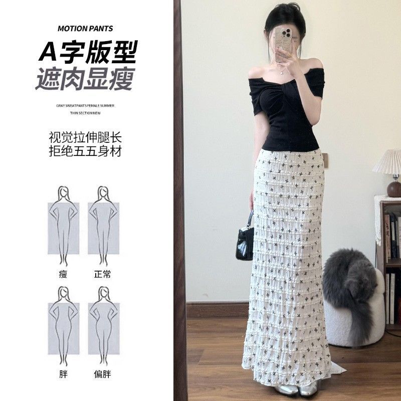 여름 새로운 달콤한 소녀 순수한 욕망 섹시한 레이스 스플 라이스 보우 더블 레이어 노출 방지 A 라인 힙 스커트 여성 스커트