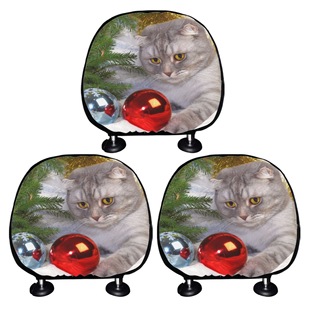 Amazon Christmas Cartoon Printing Festival Car Pillow Leads to Figure logo Car Headrest to Order
