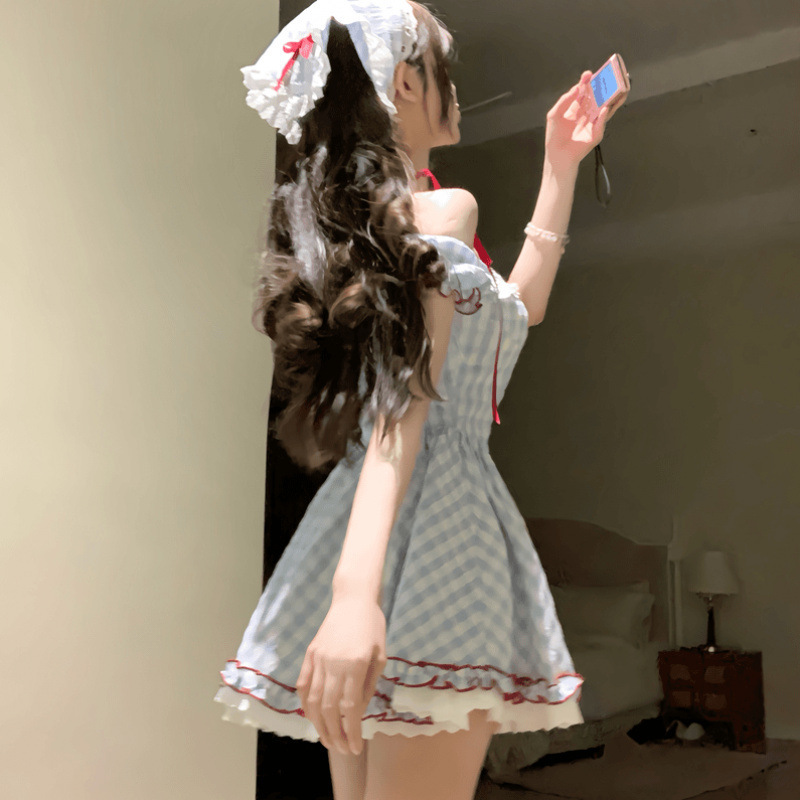 New Product: 2025 Summer New Style Monet Garden Style French Pastoral Sweet Fluffy Short Dress