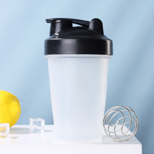 400ML protein powder shake Cup solid color milkshake cup outdoor portable cup mixing cup plastic cup printable Logo