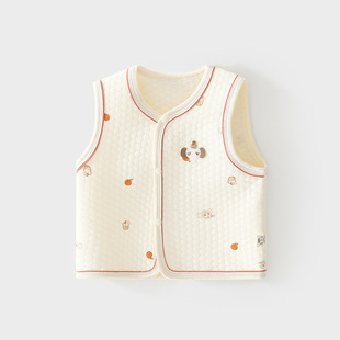 Baby's Warm Vest Spring and Autumn Baby's Cotton Vest Children's Waistcoat Vest Newborn Cotton Belly Top