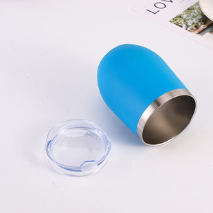 Logo Cross-Border 12oz Egg Cup 304 Stainless Steel Red Wine Cup Cold Egg Cup Thermos Cup Coffee Cup