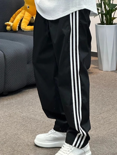 Black Charge Pants Men's American-style Hiphop Straight Summer Thin Outdoor Mountaineering Casual Wide-leg Pants Cross-border