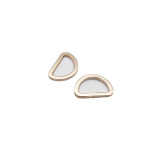 Wholesale supply luggage hardware accessories zinc alloy flat D Buckle metal D Buckle D-shaped half ring