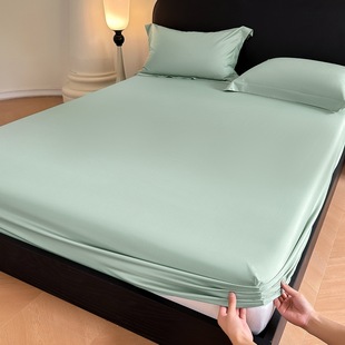 A Xinjiang long-staple cotton bed hat single-piece cotton cotton 100 satin bedspread Simmons mattress protector bed cover