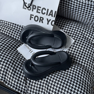 Slippers Overwear High-end Super Thick Bottom Flip Flops 6cm Summer Sweet Heightened Lightweight Flip Flops Sandals