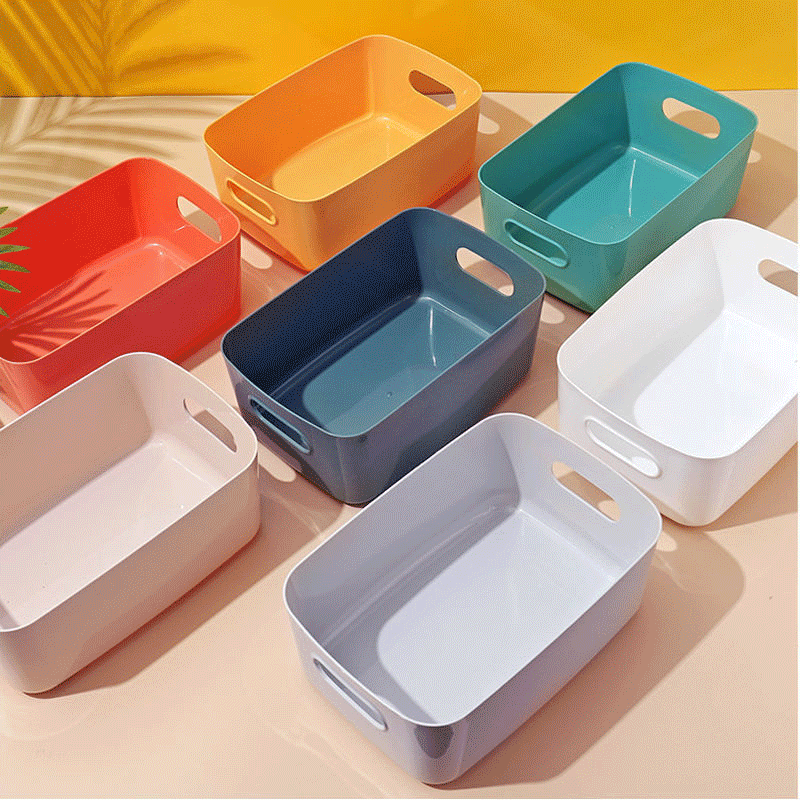 Sundries storage basket cosmetics storage box student desktop snack storage box small box household kitchen organizing box