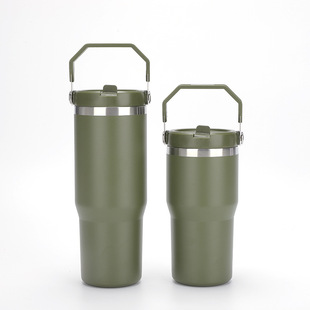 Трансграничный 20-30oz ручной автомобиль чашка из нержавеющей стали изоляционный стакан открытый портативный двухслойный автомобиль ледяной бокал