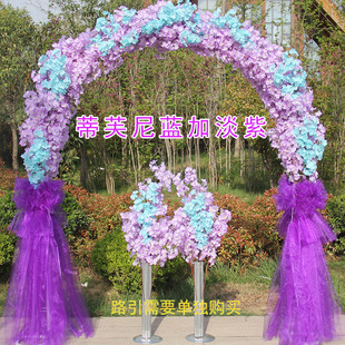 New Wedding Simulation Cherry Blossom Door Happiness Door Silk Flower Opening Activity Shop Celebration Wedding Flower Door Arch Shelf