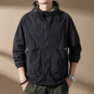 Double-sided High-end UPF50 Sun Protection Clothing Men's Summer Lightweight Loose Casual Ice Silk Quick-drying Sun Protection Coat