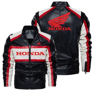 2023 new motorcycle style leather jacket racing grand stand collar leather jacket spring and autumn without velvet coat