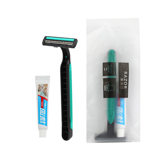 Hotel Disposable Shaver with Shaving Cream Separate Packaging Bath Supplies Stainless Steel Manual Razor