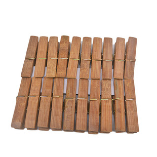 20 bamboo clip drying clothes clip drying clothes clip simple household trouser clip clothes clip wholesale carbonized bamboo clip