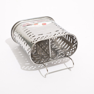 102 Apple Chopsticks Cage Non-magnetic Stainless Steel Chopsticks Cage Non-magnetic Kitchen Hanging Draining Basket Punch-free Household Two-compartment