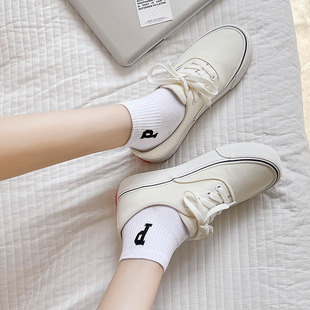 Boat Socks Women's Summer Invisible Socks White Letter Love Socks College Style Japanese Style Low-Top Shallow Socks Sports Socks for Women