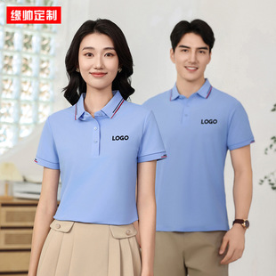 2025 New Spring and Summer Short Sleeve Polo Shirt Basic Simple Business T-Shirt Breathable Refreshing Work Wear Wholesale