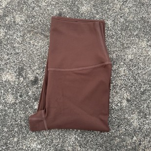 LULU Solid Color High Waist Tight Leggings Women's Yoga Pants Soft Stretch Leggings Peach Hip Back Waist Pocket