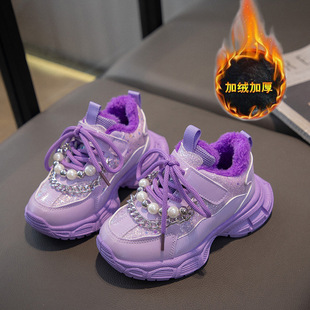 Big Cotton children's cotton shoes wholesale 2023 Winter new children's sneaker boys and girls daddy shoes running shoes