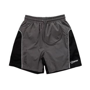 Cross-border Foreign Trade Trapstar Letter Printed Embroidered Shorts Summer Loose Sports Leisure Beach Pants for Men