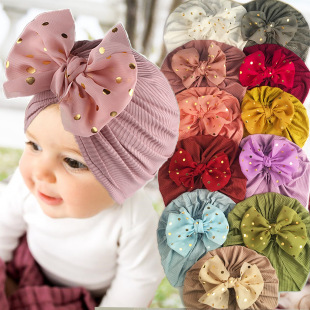 baby hat European and American Summer Children's Cute Bow hat Infant Boneless Fetal hat baby Thin hat