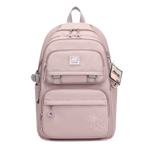 Simple Large Capacity Backpack Girls' Backpack Junior High School Students' Primary School Students' Casual Schoolbag Korean Style Ridge Protector Lightweight Backpack