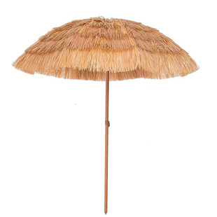 Hot-selling outdoor sunshade simulation straw umbrella night market stall umbrella leisure beach umbrella courtyard decorative umbrella waterproof