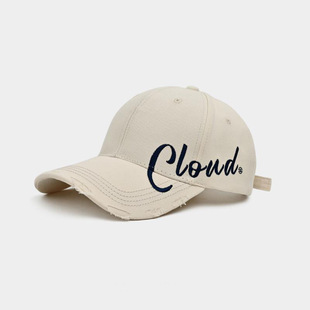 Black Side Letter Embroidered Cap Women's Summer Travel Sunshade Sunscreen Curved Eave Baseball Cap Tide Shows Small Face