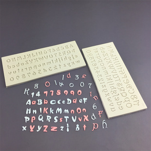 Capital alphanumeric breakpoint silicone mold resin drop mold chocolate candy birthday cake decoration mold