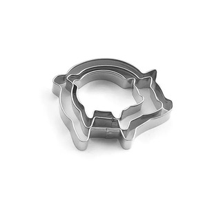 Cross-Border Amazon Best-Selling Artifact Stainless Steel Biscuit Mold Pig Shape Set Baking DIY Tools Wholesale