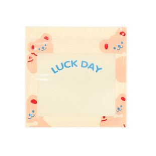 in stock eva clothing self-sealing bag cute cartoon bear sticker bone bag dustproof plastic transparent self-sealing packaging bag