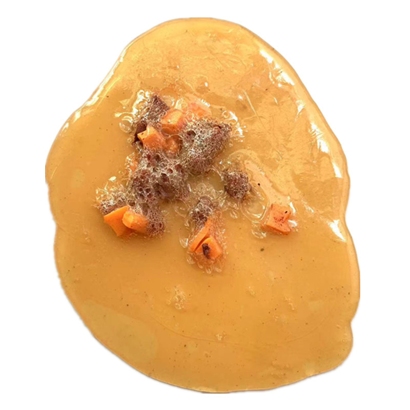 Creative and unique Halloween and April Fool's Day toys for export and foreign trade: TPR soft rubber realistic vomit blocks.
