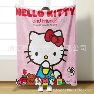 Мультфильм Hello Kitty фланелевое одеяло с цифровой печатью одеяло для обеденного перерыва одеяло для кондиционирования воздуха одеяло для дивана