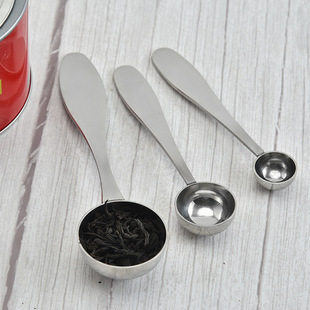 Stainless Steel Measuring Spoon Thickened Coffee Bean Spoon Scale Long Handle Kitchen Limited Salt Spoon Fish Ball Baking Milk Tea Shop Fruit Powder Spoon
