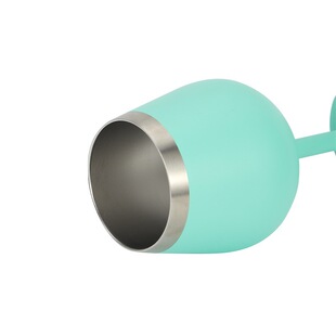 Cross-Border New 304 Stainless Steel Insulated Double-Layer Eggshell Cup Vacuum Cold Red Wine Cup Household Goblet Wholesale
