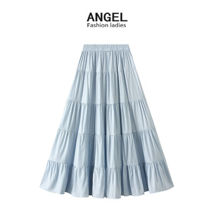 Gentle Style Sweet Big Cake Skirt Skirt Women's 2025 Spring New Mid-length Skirt Long Skirt 9076