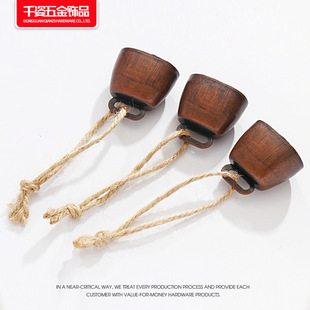 Cross-border Best Selling Hemp Rope Cattle Bell Christmas Tree Pendant Metal Cattle Bell Vintage Iron Hemp Rope Horn Bell Full Color