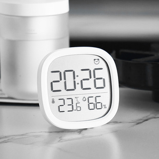 New LCD simple clock multifunctional temperature and humidity electronic clock magnetic suction alarm clock slim electronic alarm clock 302