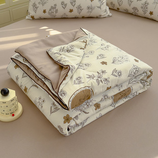 Thickened Double-layer Yarn Quilt Bedding Small Fresh Spring and Autumn Quilt Summer Quilt Soybean Fiber Winter Quilt Dormitory Quilt Core