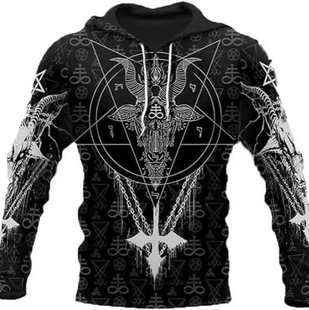 WW 2022 Korean Men's Turtleneck Hoodie 3D Deep Sea Wild Fish Digital Printing Hoodie GC Full
