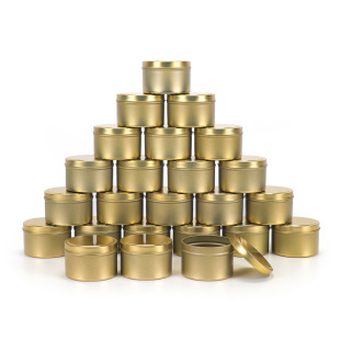 Wholesale silver 4 oz 8 oz 12 oz sealed convex lid candle tin round incense candle candy tin